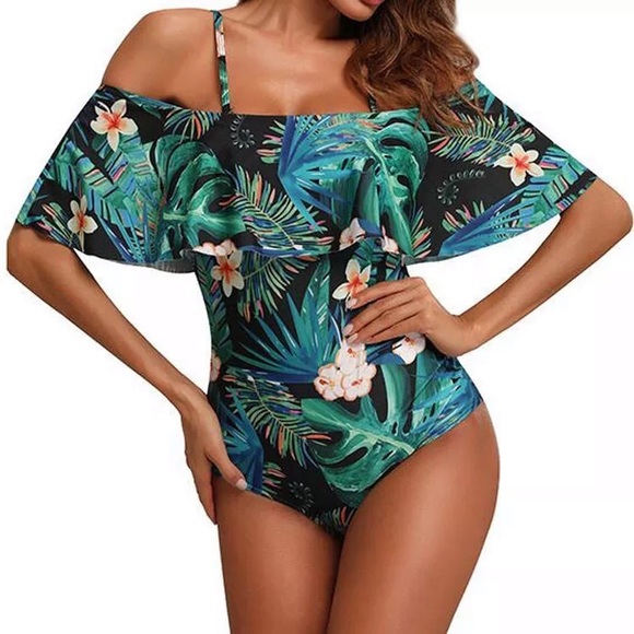 🏝Tropical Paradise Off Shoulder One Piece🏝 - Picture 5 of 6
